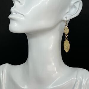 Elegant Gold-Toned Sparkle Drop Dangle Earringsdrop dangle gold earrings